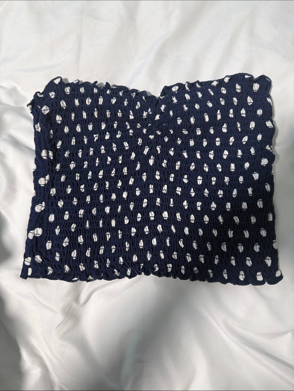 🥳 5 for $25 BUNDLE Urban Outfitters Light Blue Smocked Strapless Crop Top